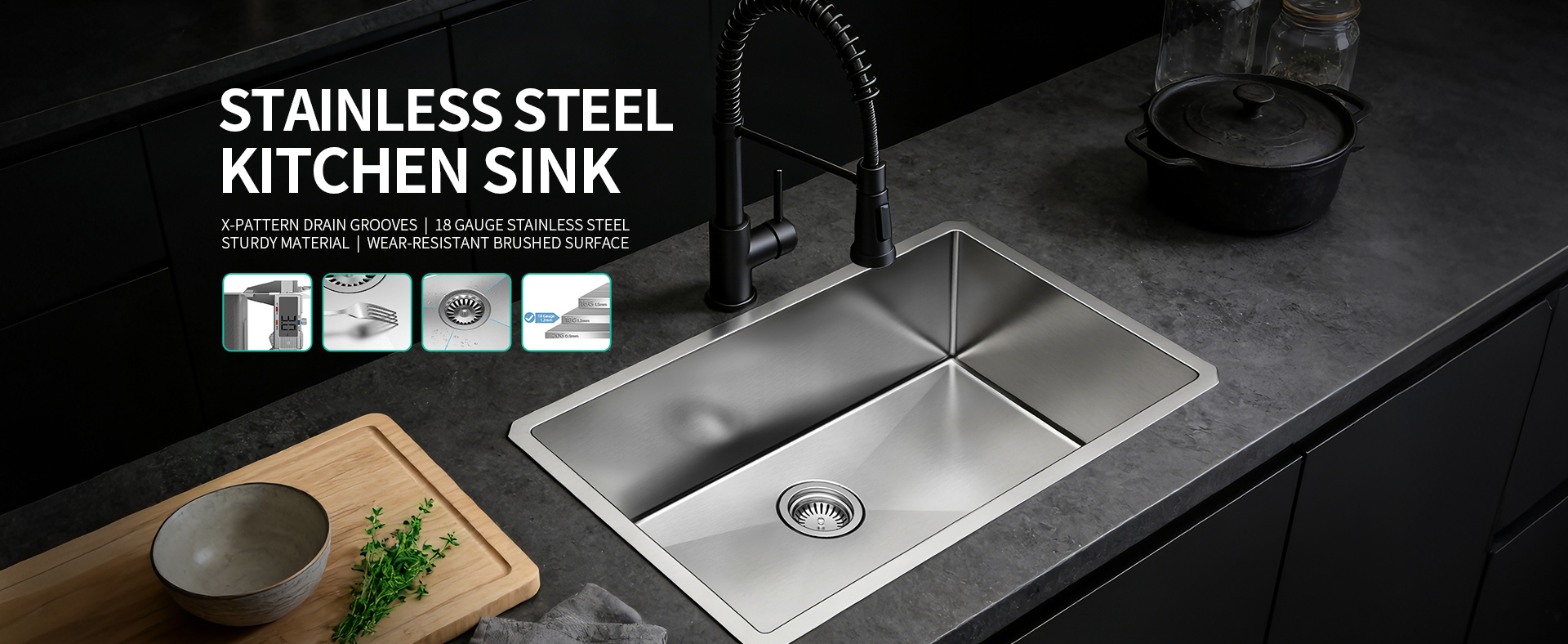 Stainless steel Kitchen sink